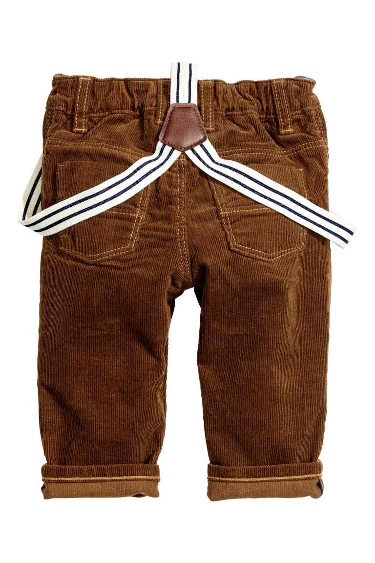 Corduroy trousers with braces